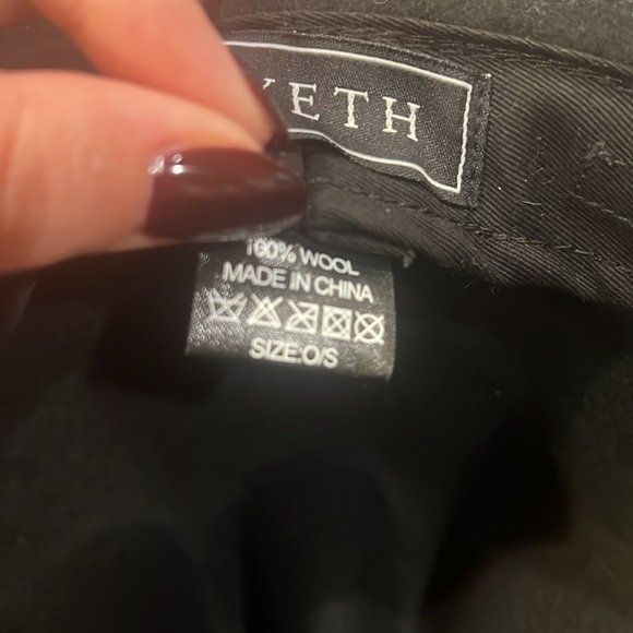 Handmade/Decorated 100% Wool Western Festival Burned Black Hat with Feathers - Picture 11 of 11